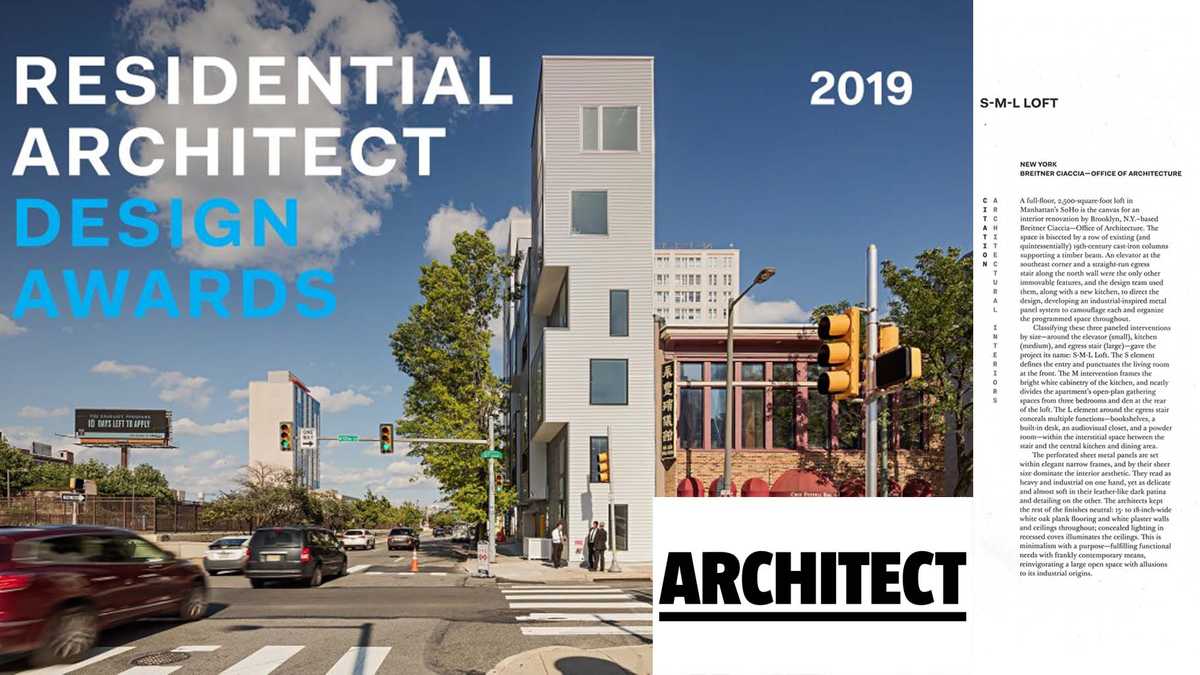 Soho Loft wins Architect Magazine Residential Interiors award