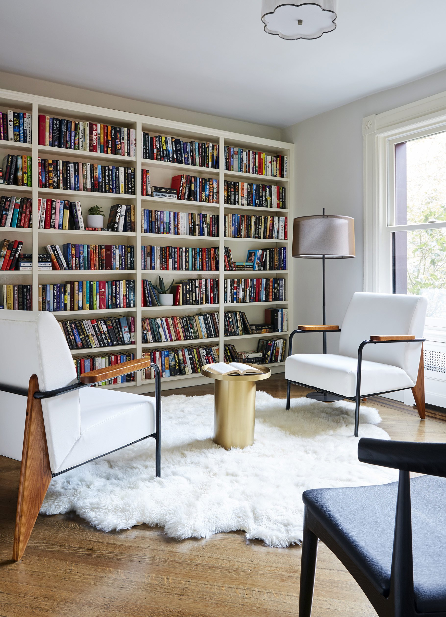 Brooklyn Heights NYC Architect Architecture Townhouse Renovation Renovate Family Apartment Historic Details Bookshelves Home Library